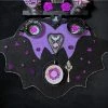 Too Fast Purple Bat Heart Rug -AKUMU INK shop Pastel Goth Home Decor