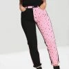 Popsoda Duo Bat Jeans [PINK] -AKUMU INK shop Pastle Gothic Pants