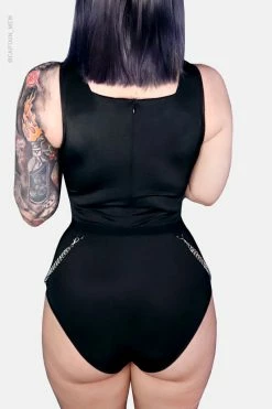 FOREST INK Venom Chain One Piece Swimsuit -AKUMU INK shop Punk Bathing Suit for Women