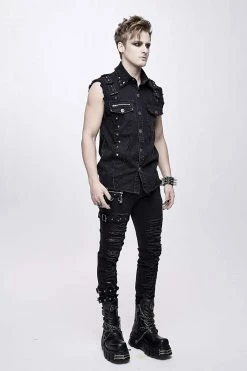 DEVIL FASHION Creeping Death Punk Vest -AKUMU INK shop Punk Vests