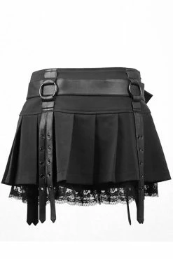PUNK RAVE Diabolical Pleated Mini Skirt 13 PUNK RAVE Diabolical Pleated Mini Skirt -AKUMU INK shop Q 220 BK 03