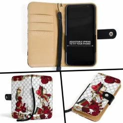 Gallery Serpentine Queen Of Hearts Alice In Wonderland Phone Wallet -AKUMU INK shop QUEENOFHEARTSPHONEWALLETPW13