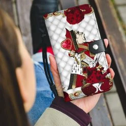 Gallery Serpentine Queen Of Hearts Alice In Wonderland Phone Wallet -AKUMU INK shop QUEENOFHEARTSPHONEWALLETPW14