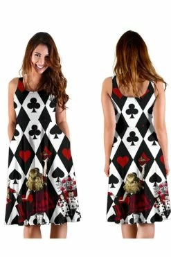 Gallery Serpentine Queen Of Hearts 2 Alice In Wonderland Dress - Alice Dress With Pockets -AKUMU INK shop QueenofHearts2AliceinWonderlandDress AliceDresswithPockets1