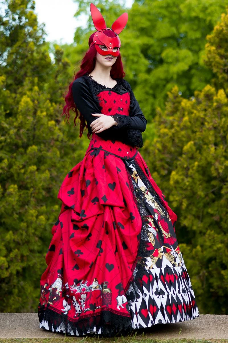 Gallery Serpentine Queen Of Hearts Alice In Wonderland Victorian Corset Gown 3 Gallery Serpentine Queen Of Hearts Alice In Wonderland Victorian Corset Gown