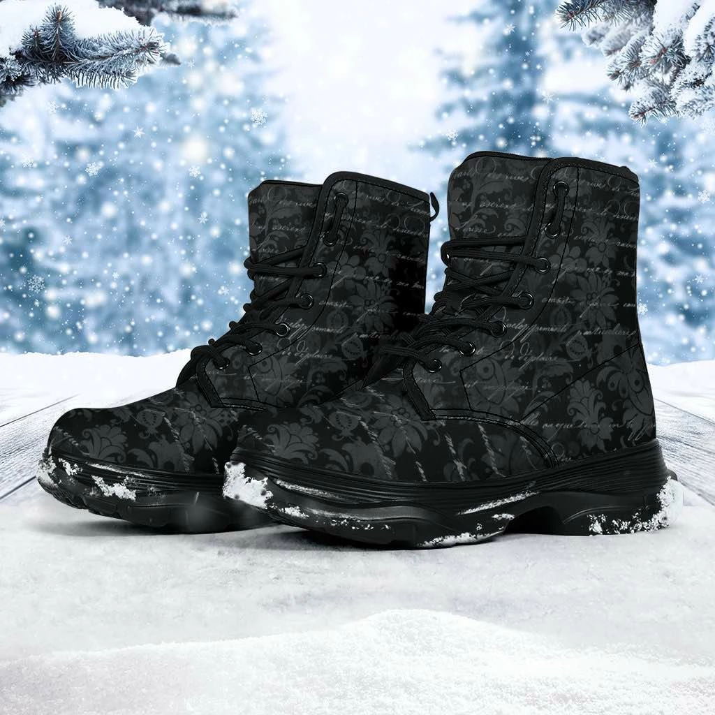 Gallery Serpentine Gothic French Script Chunky Boots, FREE Shipping 8 Gallery Serpentine Gothic French Script Chunky Boots, FREE Shipping - Image 6