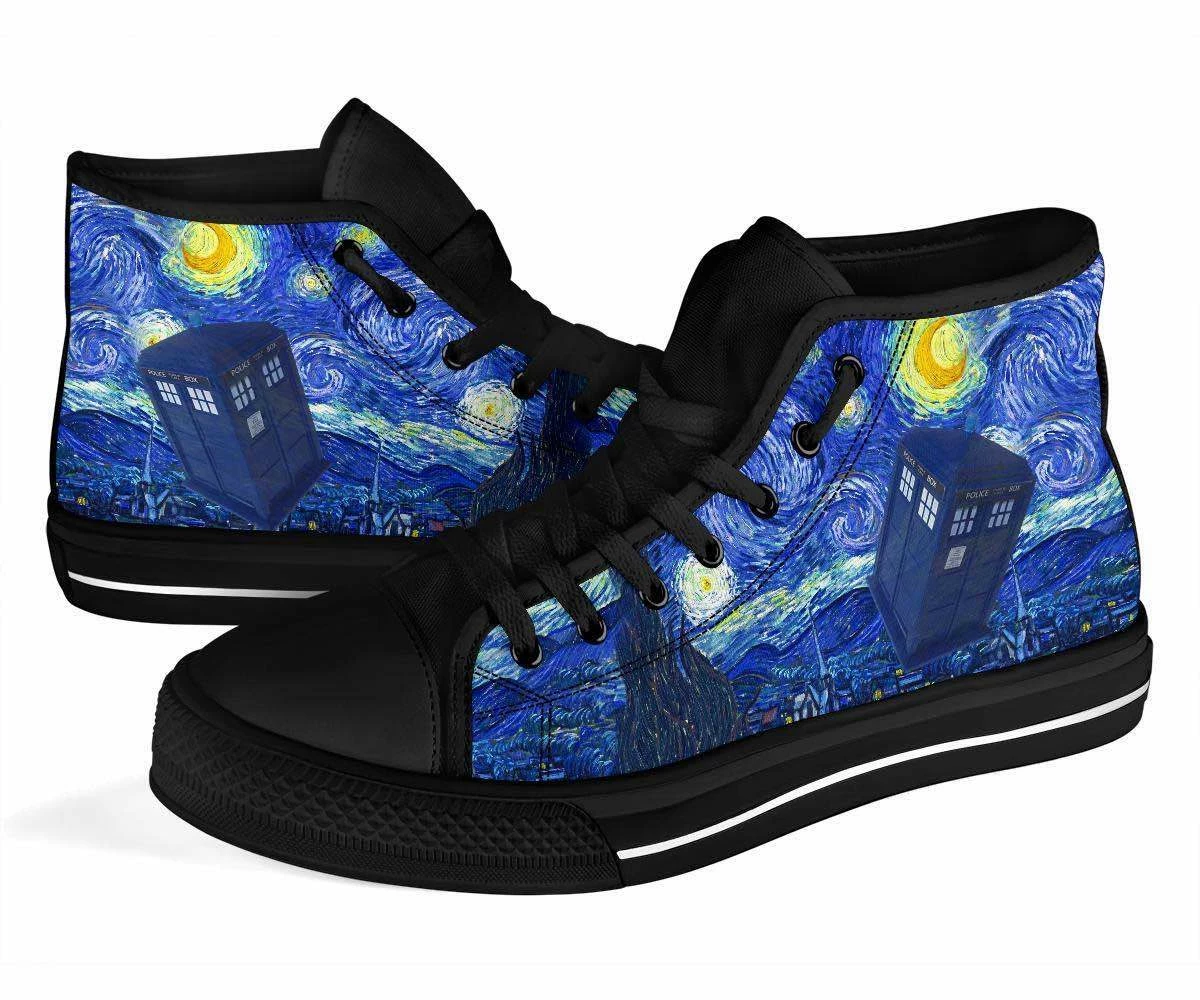 Gallery Serpentine Van Gogh & The Doctor, Women's High Top Sneakers, FREE Shipping 6 Gallery Serpentine Van Gogh & The Doctor, Women's High Top Sneakers, FREE Shipping - Image 4