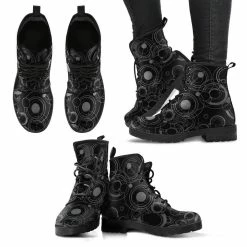 Gallery Serpentine Gallifreyan Vegan Women's Boots, FREE Shipping -AKUMU INK shop REG573