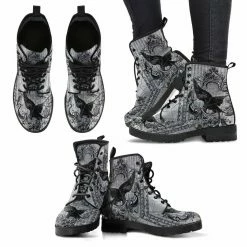 Gallery Serpentine RAVEN Gothic Grey, Vegan Women's Boots, FREE Shipping -AKUMU INK shop REG583