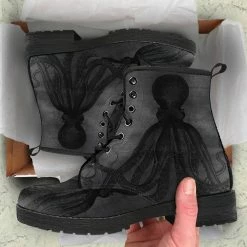 Gallery Serpentine Straight Up Kraken, Men's Vegan Boots, FREE Shipping -AKUMU INK shop REG62ACTHULLUSTEAMPUNKBOOTS4