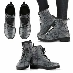 Gallery Serpentine Vintage Map, Men's Vegan Boots, FREE Shipping -AKUMU INK shop REG63VINTAGEMAPBOOTS3