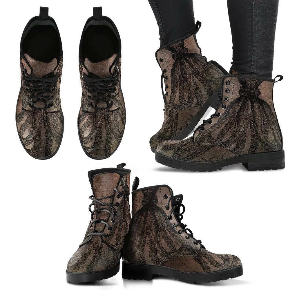 Gallery Serpentine Straight Up Kraken Desert Men's Vegan Boots, FREE Shipping 6 Gallery Serpentine Straight Up Kraken Desert Men's Vegan Boots, FREE Shipping - Image 4