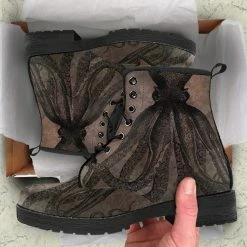 Gallery Serpentine Straight Up Kraken On Chocolate, Vegan Women's Boots, FREE Shipping -AKUMU INK shop REG65BROWNCTHULHU5 032be973 909c 45c3 9649 0d2e7500c100