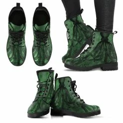 Gallery Serpentine Straight Up Kraken Green, Men's Vegan Boots, FREE Shipping -AKUMU INK shop REG66CTHULHUGREEN3