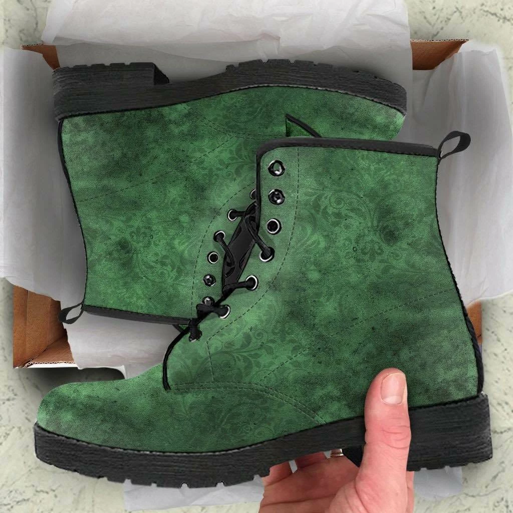 Gallery Serpentine Green Mood, Vegan Women's Boots, FREE Shipping 6 Gallery Serpentine Green Mood, Vegan Women's Boots, FREE Shipping - Image 4