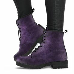 Gallery Serpentine Purple Mood, Vegan Women's Boots -AKUMU INK shop REG68PURPLEGRUNGE1