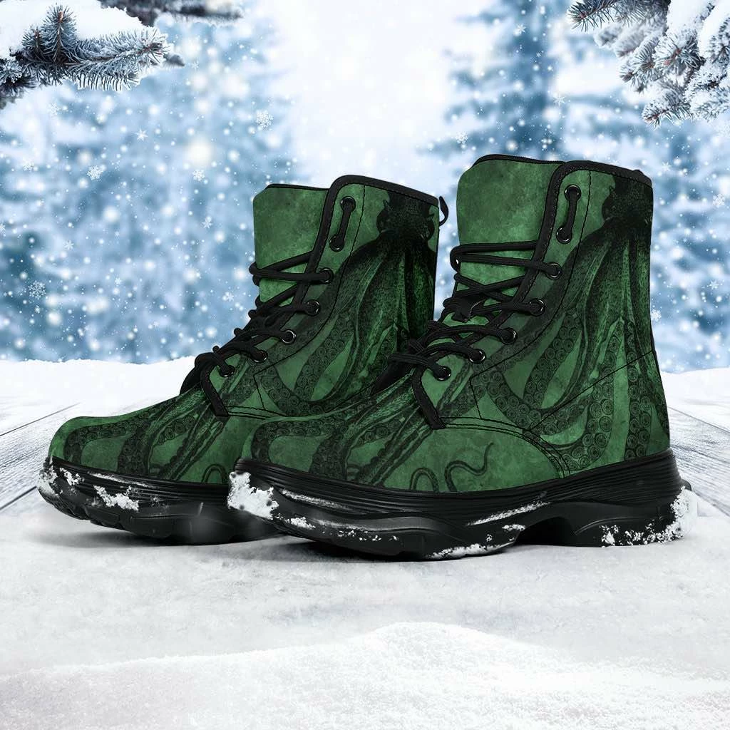 Gallery Serpentine Deep Sea Green Kraken Chunky Boots, FREE Shipping 8 Gallery Serpentine Deep Sea Green Kraken Chunky Boots, FREE Shipping - Image 6