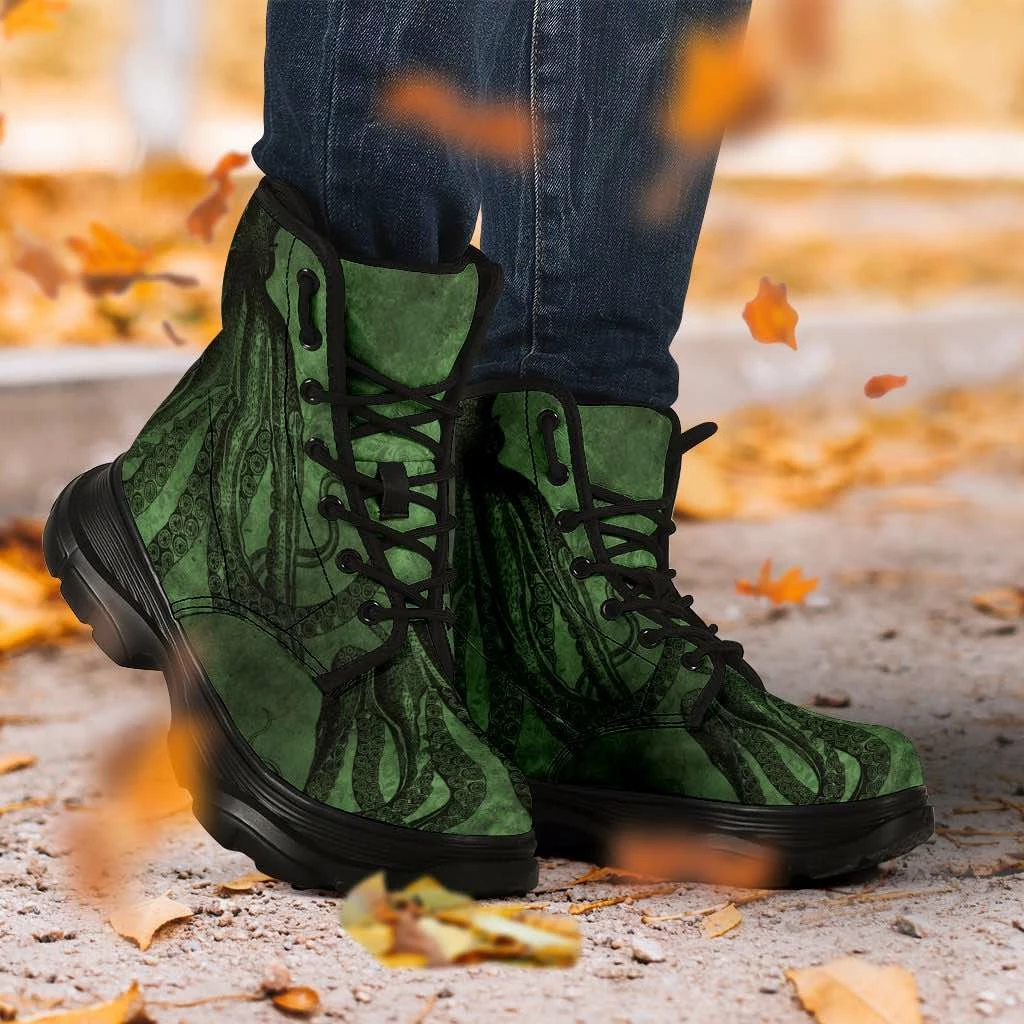Gallery Serpentine Deep Sea Green Kraken Chunky Boots, FREE Shipping 7 Gallery Serpentine Deep Sea Green Kraken Chunky Boots, FREE Shipping - Image 5
