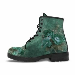Gallery Serpentine Green Roses, Vegan Women's Boots, FREE Shipping 10 Gallery Serpentine Green Roses, Vegan Women's Boots, FREE Shipping -AKUMU INK shop REG72