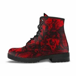 Gallery Serpentine Blood Dance Of Death, Men's Vegan Boots, FREE Shipping -AKUMU INK shop REG76DANCEOFDEATHRED