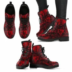 Gallery Serpentine Blood Dance Of Death, Men's Vegan Boots, FREE Shipping -AKUMU INK shop REG76DANCEOFDEATHRED3
