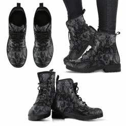 Gallery Serpentine Dance Of Death Grey, Men's Vegan Boots, FREE Shipping -AKUMU INK shop REG78DANCEOFDEATHGREY.3