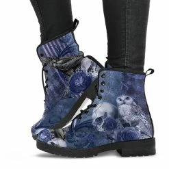 Gallery Serpentine Gothic Blue Memento Vegan Women's Boots, FREE Shipping -AKUMU INK shop REG79A2
