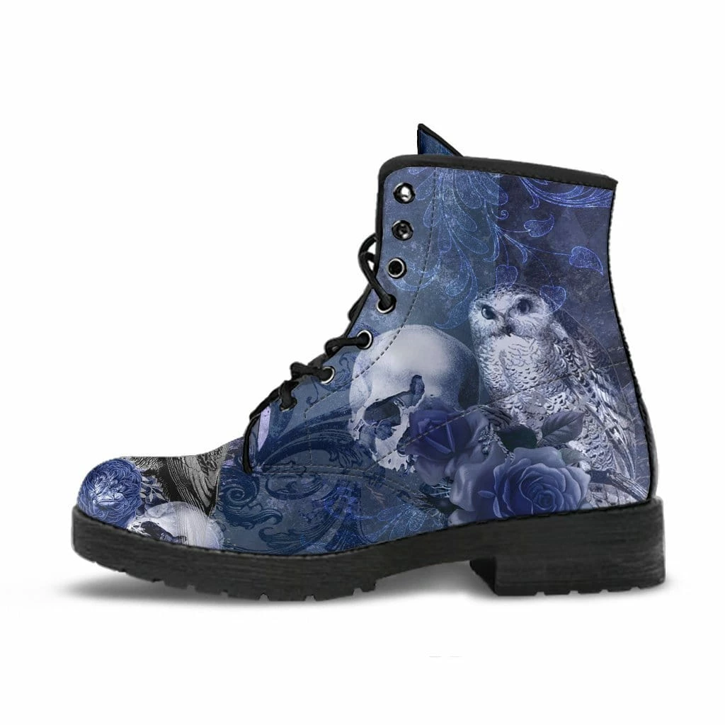 Gallery Serpentine Gothic Blue Memento Vegan Women's Boots, FREE Shipping 5 Gallery Serpentine Gothic Blue Memento Vegan Women's Boots, FREE Shipping - Image 3