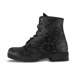Gallery Serpentine Black Gothic Lace On Grey Vegan Women's Boots, FREE Shipping 11 Gallery Serpentine Black Gothic Lace On Grey Vegan Women's Boots, FREE Shipping -AKUMU INK shop REG81