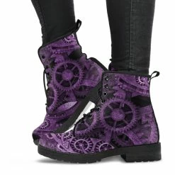 Gallery Serpentine Purple Steampunk Vegan Women's Boots, FREE Shipping -AKUMU INK shop REG85SteampunkGearspurple1 8a500730 6196 4540 9fef 7c67e64d9129