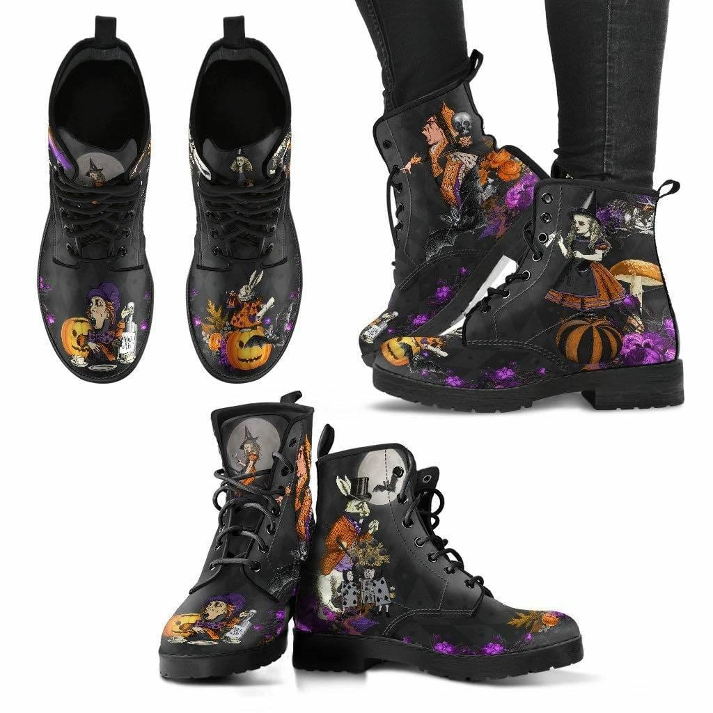Gallery Serpentine Alice Halloween Wonderland, Vegan Women's Boots, FREE Shipping 7 Gallery Serpentine Alice Halloween Wonderland, Vegan Women's Boots, FREE Shipping - Image 5