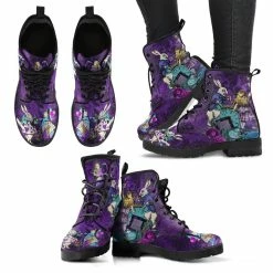 Gallery Serpentine Alice In Wonderland Purple Damask Vegan Women's Boots, FREE Shipping 9 Gallery Serpentine Alice In Wonderland Purple Damask Vegan Women's Boots, FREE Shipping -AKUMU INK shop REG94AAIWpurpledamask