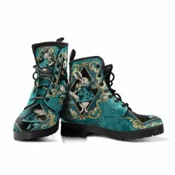 Gallery Serpentine Teal Alice In Wonderland Vegan Women's Boots, FREE Shipping 8 Gallery Serpentine Teal Alice In Wonderland Vegan Women's Boots, FREE Shipping -AKUMU INK shop REGAG12