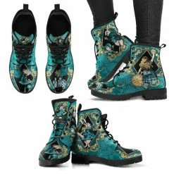 Gallery Serpentine Teal Alice In Wonderland Vegan Women's Boots, FREE Shipping 9 Gallery Serpentine Teal Alice In Wonderland Vegan Women's Boots, FREE Shipping -AKUMU INK shop REGAG13