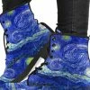 Gallery Serpentine Starry Night Van Gogh Women's Boots, FREE Shipping -AKUMU INK shop REGSVGSstarrynightboots