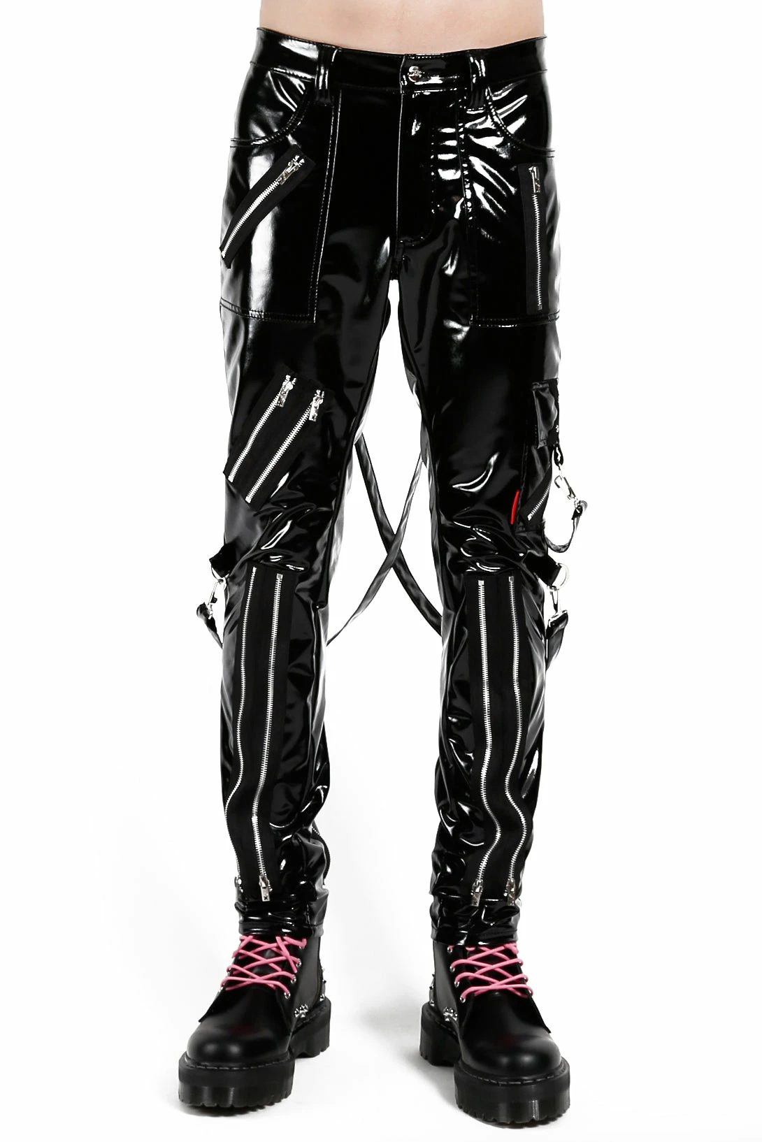 Tripp NYC Vinyl Classic Slim Leg Bondage Pants 3 Tripp NYC Vinyl Classic Slim Leg Bondage Pants