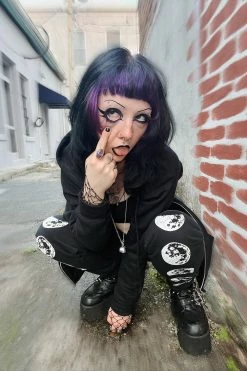 VampireFreaks Moon Phase Joggers [Unisex] -AKUMU INK shop Raver Girl Joggers