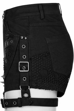 PUNK RAVE High-Waisted Garter Shorts -AKUMU INK shop Raver Shorts