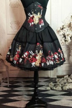 Gallery Serpentine Red Gold Alice In Wonderland Skirt + Corset Set
