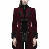 DEVIL FASHION Crimson Blood Victorian Goth Coat -AKUMU INK shop Romantic Goth Jacket