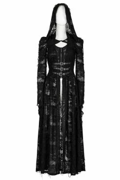 PUNK RAVE Breathless Hooded Dress Set -AKUMU INK shop Rugged Dress