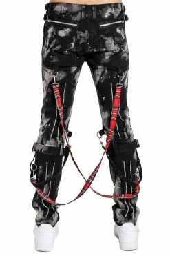 TRIPP NYC Tripp Bleach Stud Bondage Pants -AKUMU INK shop SD7358B BLK B fa60b2ac a742 4991 bb5d 9e7ebfb2054a
