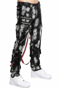 TRIPP NYC Tripp Bleach Stud Bondage Pants -AKUMU INK shop SD7358B BLK S ea1c7772 5007 4161 b52d 52508d4723ee