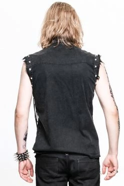 DEVIL FASHION Denim Destruktor Vest -AKUMU INK shop SHT007 1