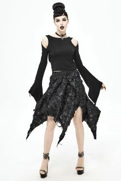 DEVIL FASHION Witchery Tattered Skirt -AKUMU INK shop SKT130 7