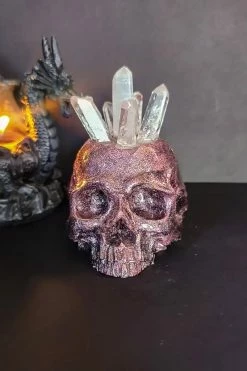 Curio Resins Skull Ring Holder [HOLOGRAPHIC PINK]