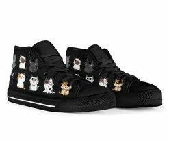 Gallery Serpentine Cute Cats, Women's High Top Sneakers, FREE Shipping -AKUMU INK shop SN111