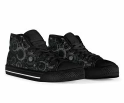 Gallery Serpentine Black Gallifrey, Women's Hi Tops, FREE Shipping -AKUMU INK shop SN1DoctorWhoGallifreyanBlackHiTopSneakers1 5eca5c14 bcc5 4a2d a4cf fc478681b74e