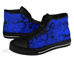 Gallery Serpentine Blue Gallifrey, Women's Hi Tops, FREE Shipping -AKUMU INK shop SN2DoctorWhoGallifreyanBlueHiTopSneaker2