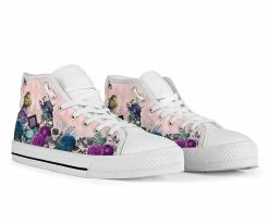 Gallery Serpentine Sweet Alice In Wonderland Hi Tops, FREE Shipping -AKUMU INK shop SN5aliceinwonderlandwhiterabbitandalicehitopsneakers1